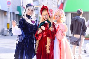Rating: Safe Score: 0 Tags: 91076 blonde_hair blue_eyes blurry blurry_background depth_of_field dress hat long_hair looking_at_viewer multiple_cosplay multiple_girls outdoors photo tagme User: admin