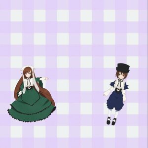 Rating: Safe Score: 0 Tags: 2girls argyle argyle_background brown_hair checkered checkered_background checkered_floor dress green_dress green_eyes hat heterochromia image long_sleeves multiple_girls multiple_views pair plaid_background red_eyes short_hair siblings sisters souseiseki standing suiseiseki tile_floor tiles twins white_legwear User: admin