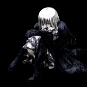 Rating: Safe Score: 0 Tags: 1boy black_background black_coat black_footwear boots coat full_body gloves image long_sleeves simple_background sitting solo suigintou User: admin
