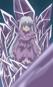 Rating: Safe Score: 0 Tags: 1girl barasuishou crystal dress eyepatch image long_hair long_sleeves looking_at_viewer ribbon silver_hair smile solo standing starry_sky very_long_hair yellow_eyes User: admin