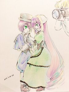Rating: Safe Score: 0 Tags: 2girls blonde_hair brown_hair capelet dress green_eyes hat image long_hair long_sleeves m_putorius multiple_girls pair pink_hair short_hair siblings sisters souseiseki suiseiseki twins very_long_hair User: admin