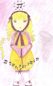 Rating: Safe Score: 0 Tags: 1girl blonde_hair bow dress drill_hair hinaichigo image long_sleeves looking_at_viewer shinku solo standing twin_drills User: admin