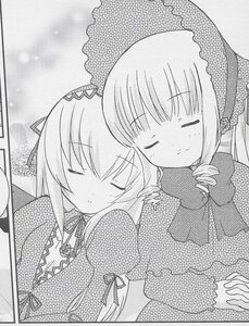 Rating: Safe Score: 0 Tags: 2girls blanket closed_eyes dress drill_hair greyscale holding_hands image long_hair monochrome multiple_girls outdoors pair polka_dot ribbon shinku sleeping suigintou twin_drills yuri User: admin