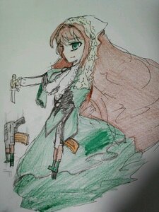 Rating: Safe Score: 0 Tags: 1girl green_eyes gun handgun holding image long_hair pistol solo suiseiseki weapon User: admin