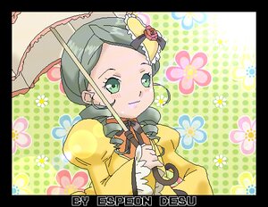 Rating: Safe Score: 0 Tags: 1girl black_border border circle_cut flower green_eyes green_hair hat holding_umbrella image kanaria letterboxed long_sleeves looking_at_viewer parasol puffy_sleeves ribbon smile solo umbrella windowboxed User: admin