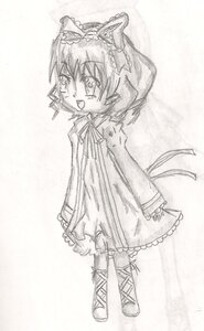 Rating: Safe Score: 0 Tags: 1girl auto_tagged bow dress greyscale hair_bow hakurei_reimu hinaichigo image long_sleeves looking_at_viewer monochrome open_mouth ribbon sketch smile solo standing User: admin