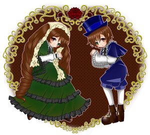 Rating: Safe Score: 0 Tags: blue_dress brown_hair dress frills full_body green_dress green_eyes hat heterochromia image long_hair long_sleeves looking_at_viewer multiple_girls pair pantyhose red_eyes short_hair siblings sisters souseiseki suiseiseki twins very_long_hair User: admin