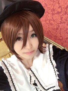 Rating: Safe Score: 0 Tags: 1girl black_headwear brown_hair closed_mouth dress frills hair_between_eyes hat lips looking_at_viewer short_hair smile solo souseiseki User: admin
