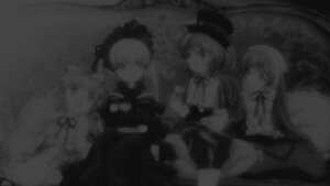 Rating: Safe Score: 0 Tags: bow dress hat image long_hair long_sleeves looking_at_viewer monochrome multiple multiple_girls short_hair smile tagme wings User: admin