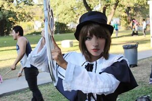 Rating: Safe Score: 0 Tags: 1boy 1girl 3d black_hair blurry brown_hair day dress grass hat jewelry necklace outdoors photo photo_background short_hair smile solo souseiseki User: admin