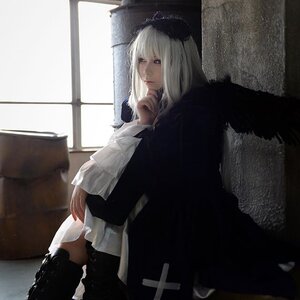 Rating: Safe Score: 0 Tags: 1girl bangs boots closed_mouth indoors long_hair looking_at_viewer sitting solo suigintou window User: admin