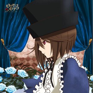 Rating: Safe Score: 0 Tags: 1girl argyle argyle_background blue_flower blue_rose brown_hair checkered checkered_background checkered_floor curtains flower frills hat image profile red_eyes rose short_hair solo souseiseki white_flower white_rose User: admin