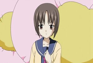 Rating: Safe Score: 0 Tags: 1girl bangs brown_eyes brown_hair human image kashiwaba_tomoe long_sleeves looking_at_viewer sailor_collar school_uniform screenshot serafuku short_hair solo upper_body User: admin