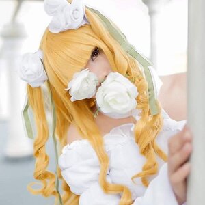 Rating: Safe Score: 0 Tags: 1girl animal_ears bangs blonde_hair blurry blurry_foreground bride depth_of_field dress flower hair_ornament hair_over_one_eye kirakishou long_hair photo rose solo upper_body white_dress white_flower white_rose User: admin