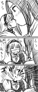 Rating: Safe Score: 0 Tags: 2girls blush comic dress greyscale hairband image kakizaki_megu kiss long_hair monochrome multiple_girls pair simple_background smile suigintou white_background yuri User: admin