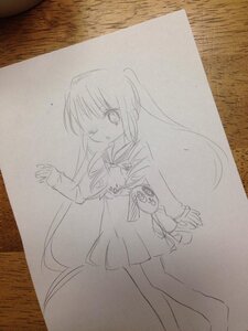 Rating: Safe Score: 0 Tags: 1girl dress image kita_high_school_uniform long_hair long_sleeves monochrome one_eye_closed photo school_uniform serafuku shinku solo standing stuffed_animal traditional_media twintails very_long_hair User: admin