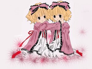 Rating: Safe Score: 0 Tags: 2girls blonde_hair blue_eyes bow dress flower frills hair_bow hina_ichigo hinaichigo image long_sleeves looking_at_viewer multiple_girls pink_bow short_hair siblings sisters sitting smile solo twins User: admin