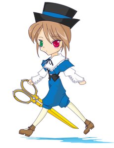 Rating: Safe Score: 0 Tags: 1girl auto_tagged blue_dress brown_footwear brown_hair dress frills full_body green_eyes hat heterochromia image long_sleeves looking_at_viewer red_eyes ribbon simple_background solo souseiseki standing top_hat white_background User: admin