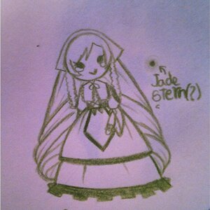 Rating: Safe Score: 0 Tags: 1girl dress full_body image long_hair long_sleeves looking_at_viewer purple_background purple_theme solo standing suiseiseki text_focus very_long_hair User: admin