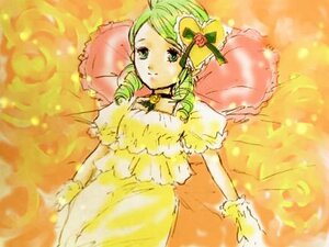 Rating: Safe Score: 0 Tags: 1girl dress drill_hair fire frilled_pillow frills green_eyes green_hair heart image kanaria lying pillow solo umbrella yellow_dress User: admin