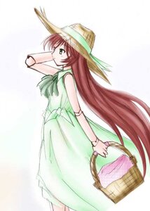 Rating: Safe Score: 0 Tags: 1girl basket dress green_dress green_eyes hat image long_hair profile sleeveless sleeveless_dress solo suiseiseki sun_hat very_long_hair User: admin