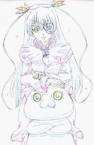 Rating: Safe Score: 0 Tags: 1girl barasuishou boots color_trace dress hair_ribbon image long_hair ribbon solo traditional_media two_side_up User: admin