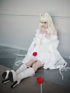 Rating: Safe Score: 0 Tags: 1girl blonde_hair boots dress flower hair_ornament high_heels kirakishou lips long_hair red_flower red_rose rose sitting solo white_dress white_flower white_footwear white_rose User: admin