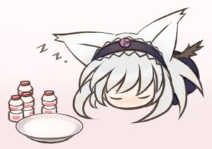 Rating: Safe Score: 0 Tags: 1girl animal_ears bangs blush chibi electric_fan eyebrows_visible_through_hair flower fox_girl image long_hair silver_hair solo striped suigintou vertical_stripes User: admin