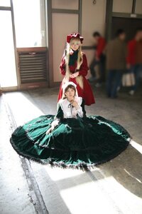 Rating: Safe Score: 0 Tags: blonde_hair blurry blurry_background blurry_foreground bow closed_eyes depth_of_field dress hair_bow hakurei_reimu kirisame_marisa multiple_cosplay multiple_girls sitting tagme User: admin