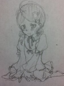Rating: Safe Score: 0 Tags: 1girl auto_tagged greyscale image kanaria long_sleeves looking_at_viewer monochrome photo solo traditional_media User: admin