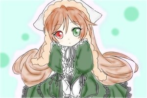 Rating: Safe Score: 0 Tags: 1girl brown_hair dress frills green_dress green_eyes hat head_scarf heterochromia image juliet_sleeves long_hair long_sleeves looking_at_viewer red_eyes solo suiseiseki twintails very_long_hair User: admin