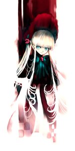 Rating: Safe Score: 0 Tags: 1girl bangs blonde_hair blue_eyes blunt_bangs dress flower hair_flower hair_ornament hat image kei_(keigarou) long_hair long_sleeves looking_at_viewer photoshop_(medium) rose rozen_maiden shinku smile solo very_long_hair white_background User: admin