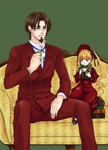 Rating: Safe Score: 0 Tags: 1boy 1girl blonde_hair blue_eyes bonnet bow brown_hair crossed_legs cup dress facial_hair formal image long_hair shinku sitting solo suit teacup tohsaka_tokiomi User: admin