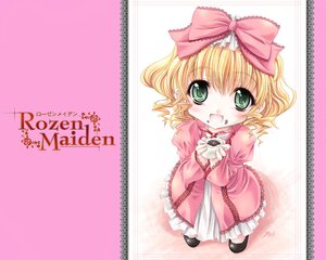 Rating: Safe Score: 0 Tags: 1girl :d blonde_hair blush bow character_name chibi dress frills full_body green_eyes hair_bow hina_ichigo hinaichigo image long_sleeves looking_at_viewer open_mouth pink_background pink_bow pink_dress short_hair smile solo standing User: admin