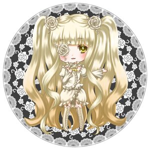 Rating: Safe Score: 0 Tags: 1girl blonde_hair boots cross-laced_footwear dress eyepatch flower image kirakishou knee_boots lace-up_boots long_hair rose solo thigh_boots thorns twintails very_long_hair vines white_flower white_rose yellow_eyes yellow_rose User: admin