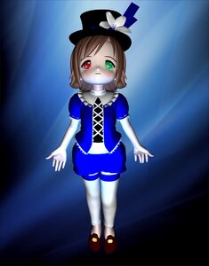 Rating: Safe Score: 0 Tags: 1girl blush brown_hair flower full_body green_eyes hat heterochromia image joints red_eyes shoes short_hair solo souseiseki standing swept_bangs top_hat white_legwear User: admin