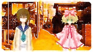 Rating: Safe Score: 0 Tags: 2girls blonde_hair bow brown_hair dress hina_ichigo hinaichigo image kashiwaba_tomoe long_sleeves looking_at_viewer multiple_girls pink_bow ribbon short_hair solo standing User: admin