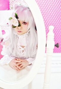 Rating: Safe Score: 0 Tags: 1girl bangs blurry blurry_background blurry_foreground closed_mouth depth_of_field flower kirakishou lips long_hair long_sleeves own_hands_together solo white_hair User: admin