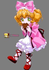 Rating: Safe Score: 0 Tags: 1girl bangs blonde_hair bow dress eating food frills full_body green_eyes hair_bow hina_ichigo hinaichigo image long_sleeves looking_at_viewer pink_background pink_bow pink_dress pink_footwear shoes short_hair sitting solo User: admin