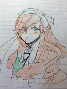 Rating: Safe Score: 0 Tags: 1girl bandages green_eyes heterochromia image long_hair looking_at_viewer rain simple_background solo suiseiseki User: admin