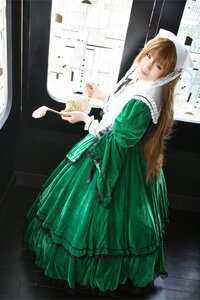 Rating: Safe Score: 0 Tags: 1girl blonde_hair blue_eyes dress green_dress instrument lips long_hair solo suiseiseki User: admin