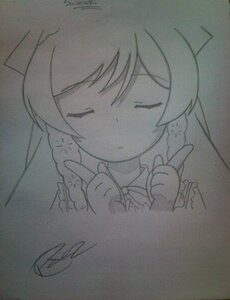 Rating: Safe Score: 0 Tags: 1girl artist_name braid closed_eyes image long_hair monochrome photo signature solo suiseiseki traditional_media User: admin