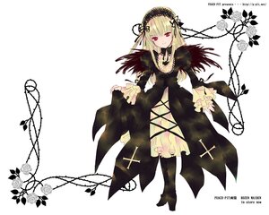 Rating: Safe Score: 0 Tags: 1girl black_flower black_rose blonde_hair boots copyright_name cross dress flower frills full_body hairband high_heels image lolita_fashion lolita_hairband long_hair long_sleeves looking_at_viewer pink_rose red_eyes ribbon rose solo suigintou thorns white_rose User: admin