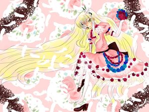 Rating: Safe Score: 0 Tags: 1girl blonde_hair dress eyepatch flower frills gloves image kirakishou long_hair rose shoes solo very_long_hair yellow_eyes User: admin