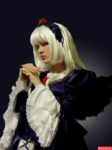 Rating: Safe Score: 0 Tags: 1girl blonde_hair dress flower hair_ornament hands_together lace lips long_hair long_sleeves own_hands_together realistic solo suigintou white_hair User: admin