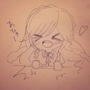 Rating: Safe Score: 0 Tags: 1girl >_< braid chibi closed_eyes dress image kirisame_marisa long_hair monochrome open_mouth photo solo solo_braid suiseiseki traditional_media twin_braids User: admin