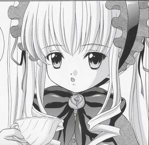 Rating: Safe Score: 0 Tags: 1girl blush drill_hair flower food food_on_face greyscale ice_cream image long_hair monochrome rose sexually_suggestive shinku solo twintails User: admin