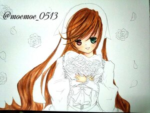 Rating: Safe Score: 0 Tags: 1girl blue_rose bouquet brown_hair dress flower green_eyes heterochromia image long_hair long_sleeves looking_at_viewer marker_(medium) pink_rose red_eyes rose smile solo souseiseki suiseiseki traditional_media very_long_hair white_flower white_rose yellow_rose User: admin