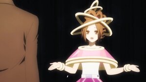 Rating: Safe Score: 0 Tags: 1girl auto_tagged bare_shoulders black_background bracelet collarbone dress human jewelry open_mouth saitou screenshot short_hair smile solo User: admin