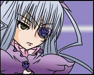 Rating: Safe Score: 0 Tags: 1girl barasuishou flower green_eyes image letterboxed long_hair looking_at_viewer rose silver_hair solo User: admin
